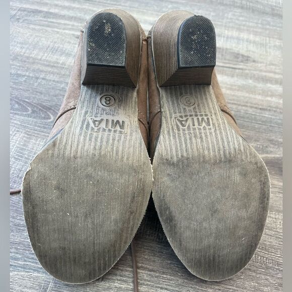 MIA Shawna Ankle Tie Booties Size 8 Women’s Brown Cottage - Picture 8 of 15